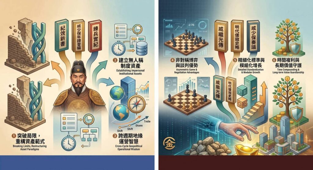 戚繼光六本著作對應資產活化六大策略圖解
