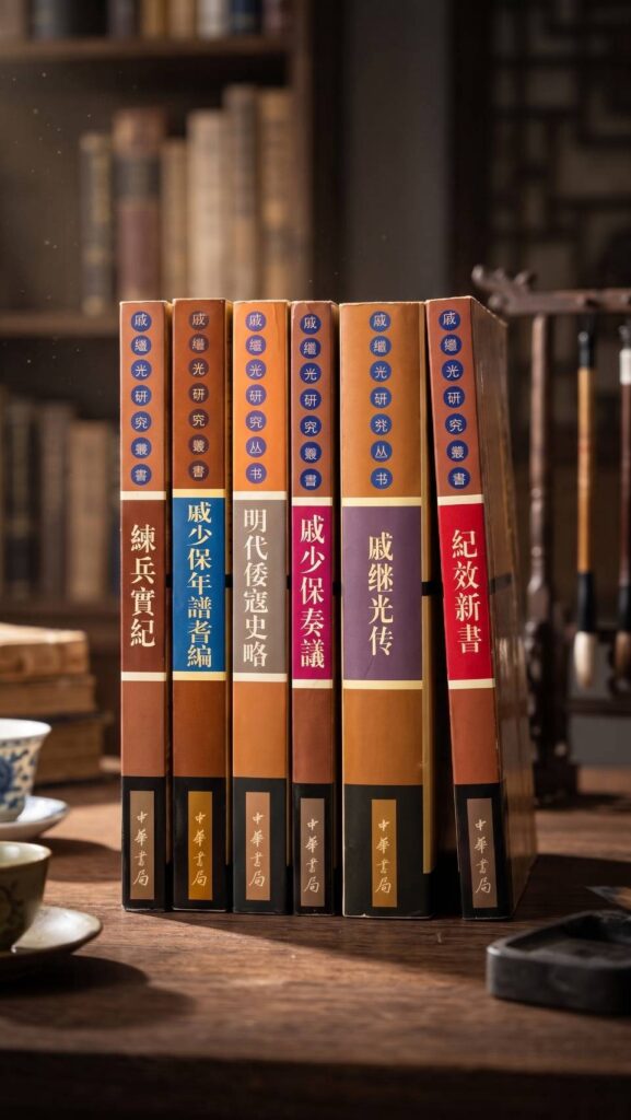 中華書局戚繼光研究叢書六冊：紀效新書、練兵實紀、戚少保奏議、明代倭寇史略、戚繼光傳、戚少保年譜耆編
